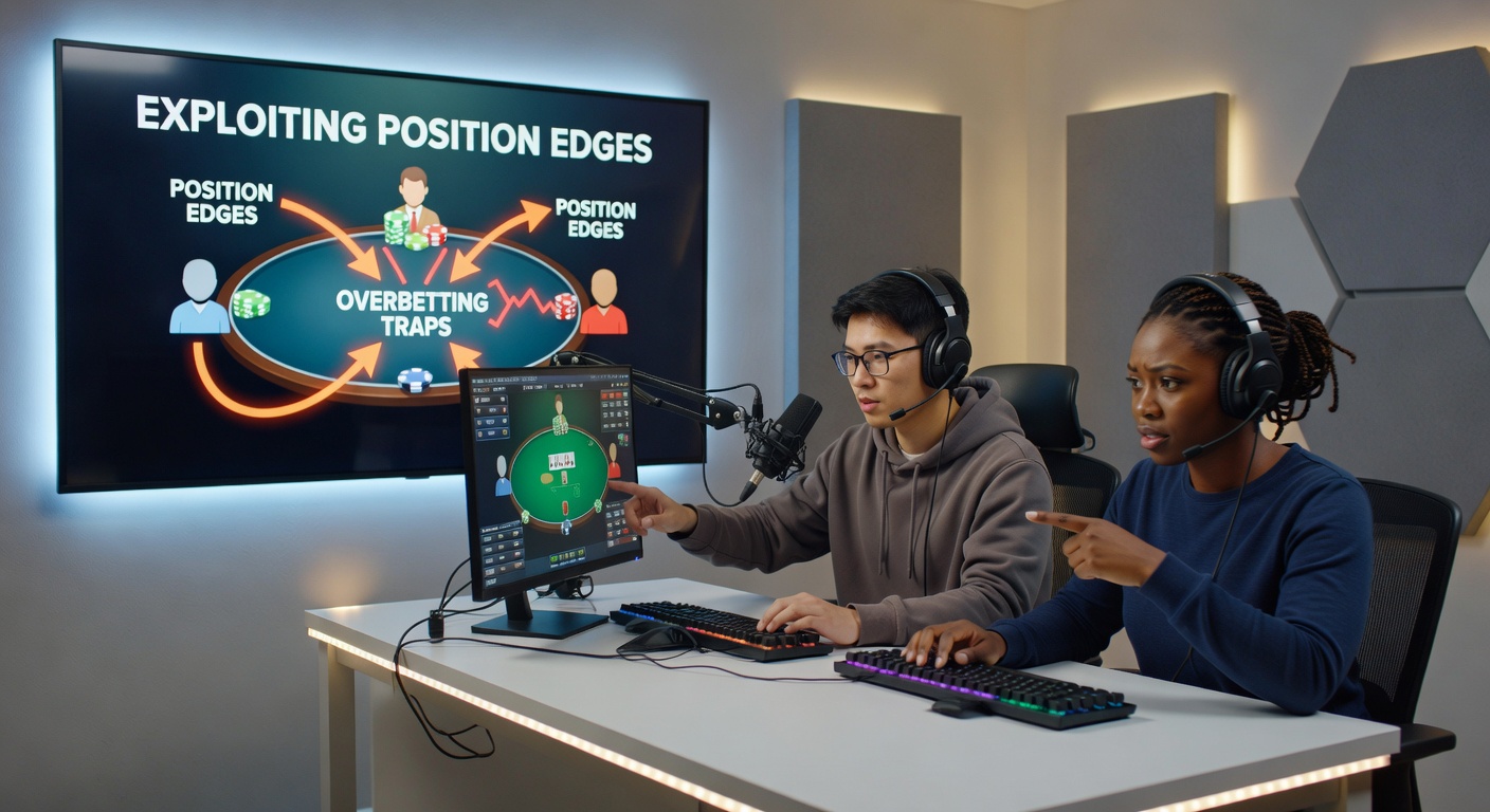 Detaillierte HUD-Analyse einer Heads-Up-Overbet-Hand in Micro-Stakes, mit Statistiken zu Fold-Rates und Position
